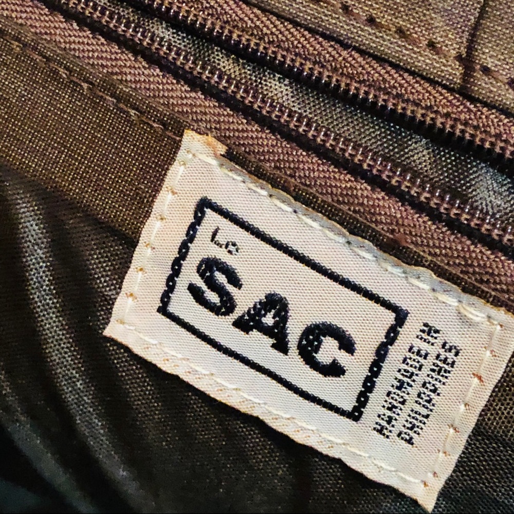 Le Sac-Vtg hand woven patchwork handbag. - Picture 6 of 7